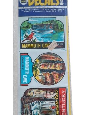 Vintage Mammoth Cave Kentucky Decal Sheet - Bright Multi-Color